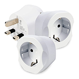 3pcs European To Uk Plug Adaptor, 2 Pin To 3 Pin Eu To Uk adapter , White Uk Plu...
