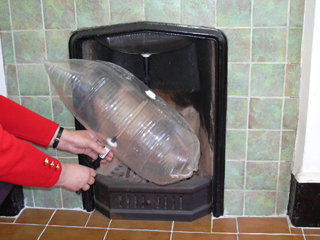 Inflatable Chimney Pillow to stop Chimney Draughts