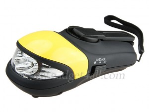 Hand-Powered Mini Dynamo Massager Torch