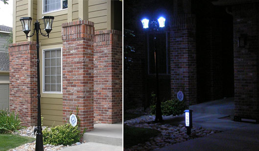 Traditionally Styled Solar-Powered Lamp Posts