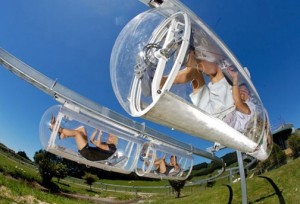 The Shweeb – Pedal-Powered Monorail Pods