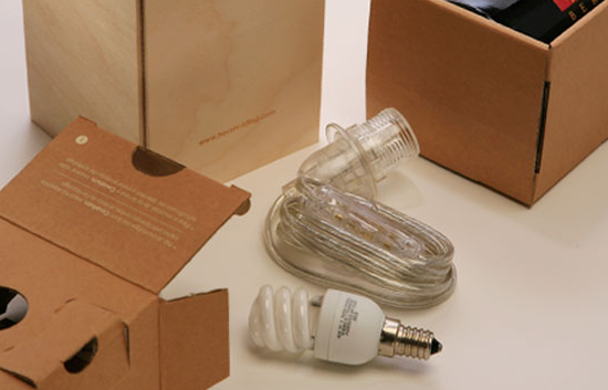 Wine Bottle Packaging Transforms Into A Lamp